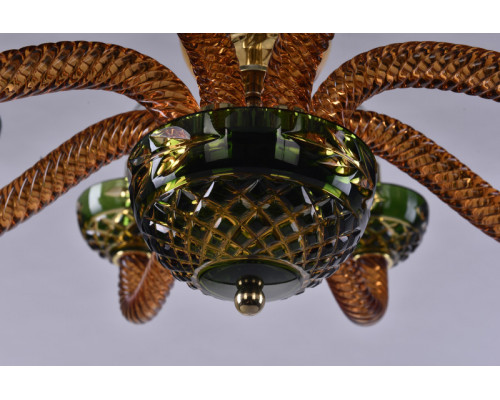 Оформить заказ Подвесная люстра Bohemia Ivele Crystal 1309/8/200 G Am/Amber-Green/H-1J| VIVID-LIGHT.RU