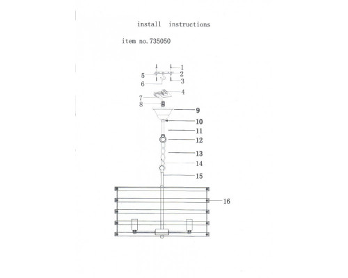 Сделать заказ Подвесная люстра Lightstar 735050| VIVID-LIGHT.RU