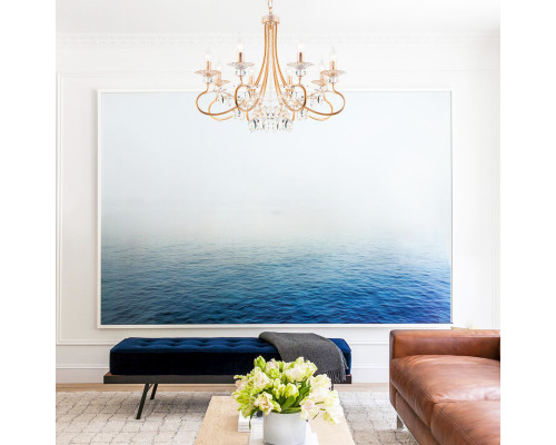 Оформить заказ Подвесная люстра Eurosvet 60057/8 белый с золотом| VIVID-LIGHT.RU