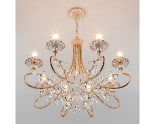 Оформить заказ Подвесная люстра Eurosvet 60057/8 белый с золотом| VIVID-LIGHT.RU