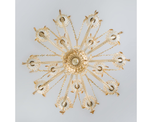 Купить Подвесная люстра Eurosvet 10097/15 золото/тонированный хрусталь Strotskis| VIVID-LIGHT.RU