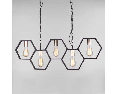 Оформить заказ Подвесная люстра Eurosvet 70117/5 черный| VIVID-LIGHT.RU