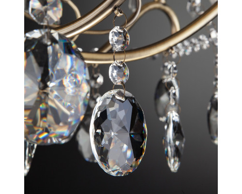 Заказать Подвесная люстра Eurosvet 10103/8 античная бронза/прозрачный хрусталь Strotskis| VIVID-LIGHT.RU