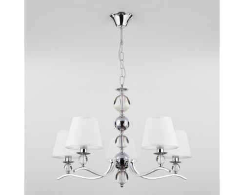 Купить Подвесная люстра Eurosvet 60097/5 хром| VIVID-LIGHT.RU