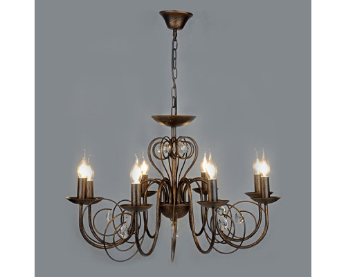 Заказать Подвесная люстра Eurosvet 60018/8 черный с золотом| VIVID-LIGHT.RU