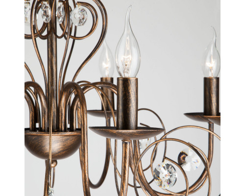 Заказать Подвесная люстра Eurosvet 60018/8 черный с золотом| VIVID-LIGHT.RU