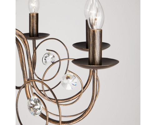 Заказать Подвесная люстра Eurosvet 60018/8 черный с золотом| VIVID-LIGHT.RU