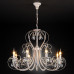 Оформить заказ Подвесная люстра Eurosvet 3305/8 белый с золотом/прозрачный хрусталь Strotskis| VIVID-LIGHT.RU