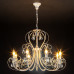 Оформить заказ Подвесная люстра Eurosvet 3305/8 белый с золотом/прозрачный хрусталь Strotskis| VIVID-LIGHT.RU