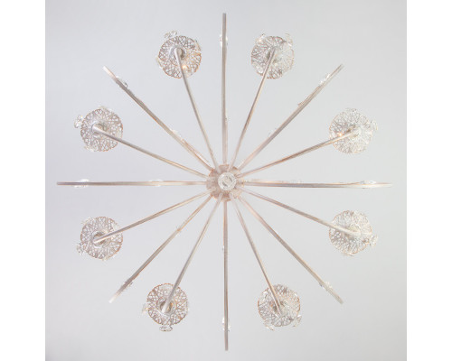 Оформить заказ Подвесная люстра Eurosvet 3305/8 белый с золотом/прозрачный хрусталь Strotskis| VIVID-LIGHT.RU