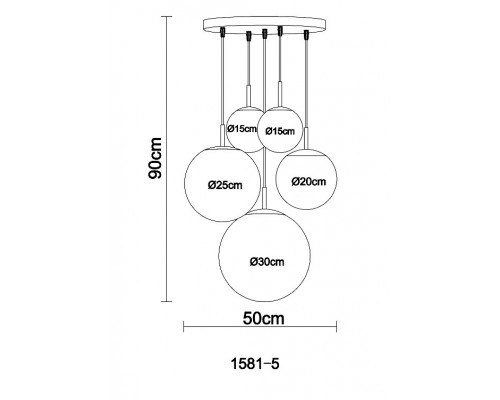 Сделать заказ Подвесная люстра Globo 1581-5| VIVID-LIGHT.RU