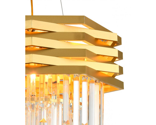 Оформить заказ Подвесная люстра Natali Kovaltseva SPEAR 76013/10C GOLD| VIVID-LIGHT.RU