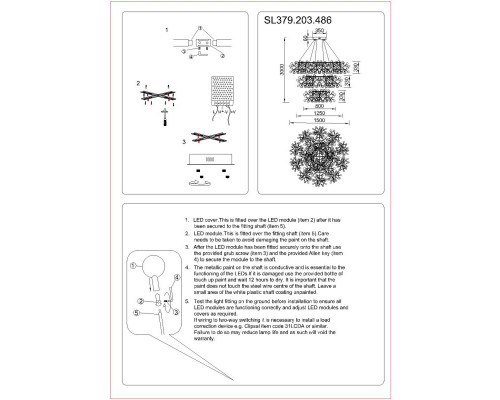 Сделать заказ Подвесная люстра ST-Luce SL379.203.486| VIVID-LIGHT.RU
