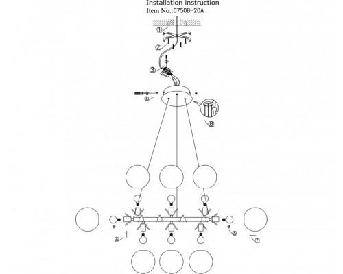 Оформить заказ Подвесная люстра Kink Light 07508-20,20| VIVID-LIGHT.RU