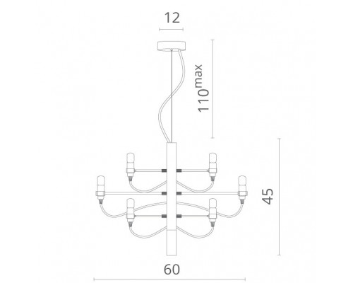 Сделать заказ Подвесная люстра Divinare 8030/02 LM-18| VIVID-LIGHT.RU