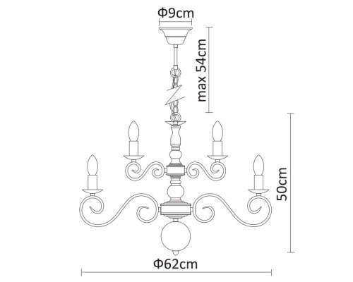Заказать Подвесная люстра ARTE Lamp A1129LM-12AB| VIVID-LIGHT.RU