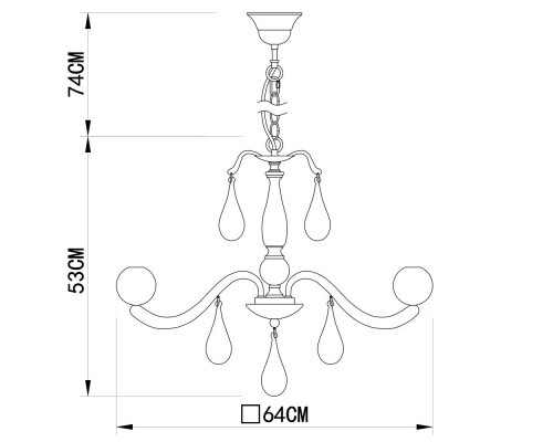 Оформить заказ Подвесная люстра ARTE Lamp A3229LM-6WH| VIVID-LIGHT.RU