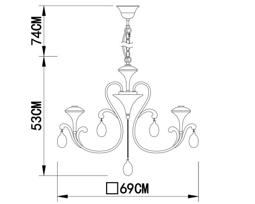 Оформить заказ Подвесная люстра ARTE Lamp A3239LM-6WH| VIVID-LIGHT.RU