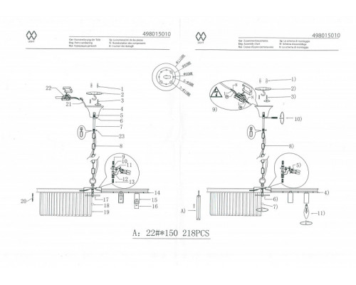 Сделать заказ Подвесная люстра MW-Light 498015010| VIVID-LIGHT.RU
