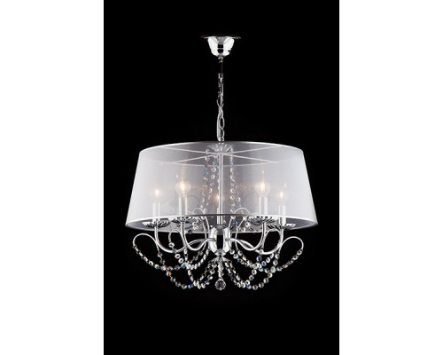 Сделать заказ Подвесная люстра Eurosvet 10068/5 хром/прозрачный хрусталь Strotskis| VIVID-LIGHT.RU