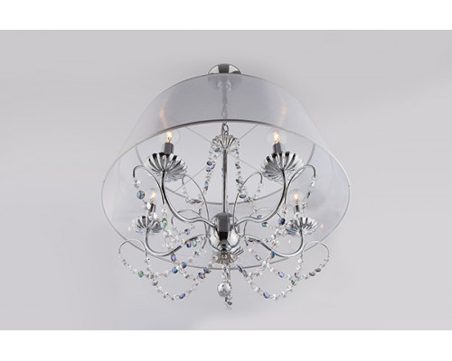 Сделать заказ Подвесная люстра Eurosvet 10068/5 хром/прозрачный хрусталь Strotskis| VIVID-LIGHT.RU