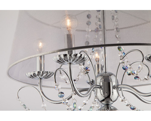 Сделать заказ Подвесная люстра Eurosvet 10068/5 хром/прозрачный хрусталь Strotskis| VIVID-LIGHT.RU