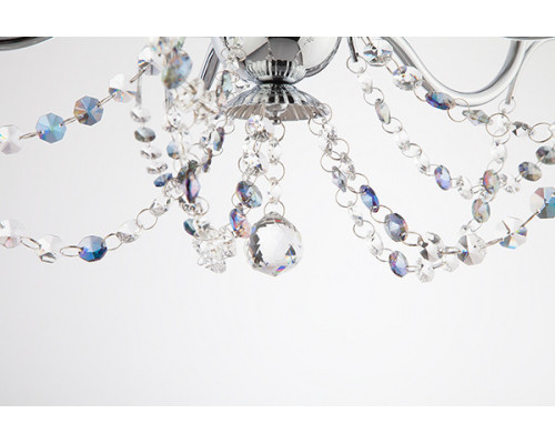 Сделать заказ Подвесная люстра Eurosvet 10068/5 хром/прозрачный хрусталь Strotskis| VIVID-LIGHT.RU