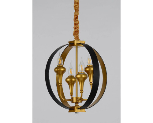 Заказать Подвесная люстра Lumina Deco LDP 1225-4 BK+GD| VIVID-LIGHT.RU