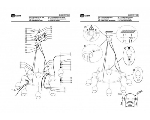 Заказать Подвесная люстра DeMarkt 606011908| VIVID-LIGHT.RU