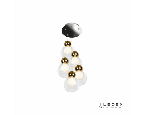 Сделать заказ Подвесная люстра iLedex C4476-5R GL| VIVID-LIGHT.RU