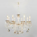Сделать заказ Подвесная люстра Eurosvet 10104/8 белый с золотом/тонированный хрусталь Strotskis| VIVID-LIGHT.RU
