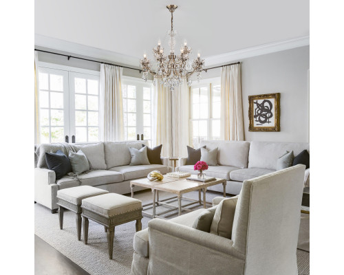 Оформить заказ Подвесная люстра Eurosvet 10103/12 античная бронза/прозрачный хрусталь Strotskis| VIVID-LIGHT.RU