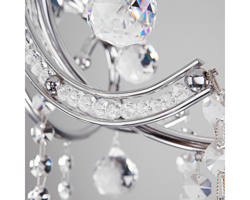 Сделать заказ Подвесная люстра Eurosvet 10096/5 хром/прозрачный хрусталь Strotskis| VIVID-LIGHT.RU