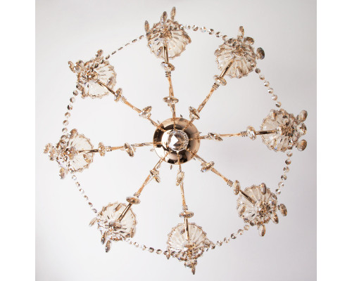 Сделать заказ Подвесная люстра Eurosvet 10025/8 золото/тонированный хрусталь Strotskis| VIVID-LIGHT.RU