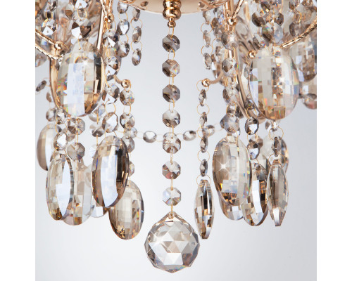 Сделать заказ Подвесная люстра Eurosvet 10025/8 золото/тонированный хрусталь Strotskis| VIVID-LIGHT.RU