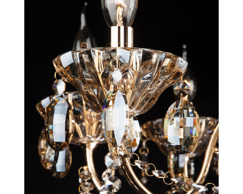 Сделать заказ Подвесная люстра Eurosvet 10025/8 золото/тонированный хрусталь Strotskis| VIVID-LIGHT.RU