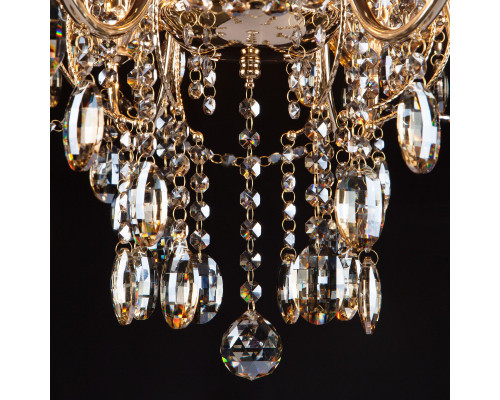 Сделать заказ Подвесная люстра Eurosvet 10025/8 золото/тонированный хрусталь Strotskis| VIVID-LIGHT.RU