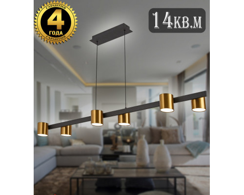Оформить заказ Подвесная люстра Natali Kovaltseva LED LAMPS 81129/6C BRASS BLACK| VIVID-LIGHT.RU
