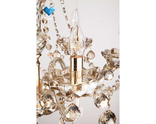 Оформить заказ Подвесная люстра Eurosvet 10052/6 золото/тонированный хрусталь Strotskis| VIVID-LIGHT.RU