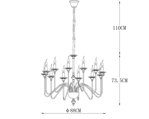 Сделать заказ Подвесная люстра Divinare 1021/02 LM-12| VIVID-LIGHT.RU