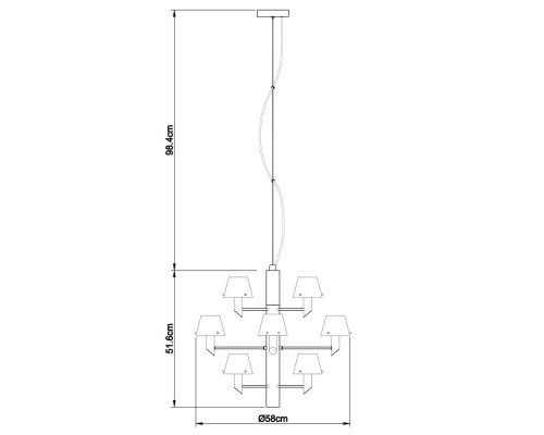 Оформить заказ Подвесная люстра Divinare 1680/02 LM-12| VIVID-LIGHT.RU