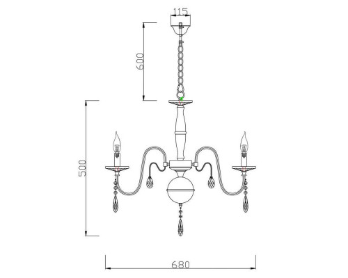 Сделать заказ Подвесная люстра Vele Luce VL1794L06| VIVID-LIGHT.RU