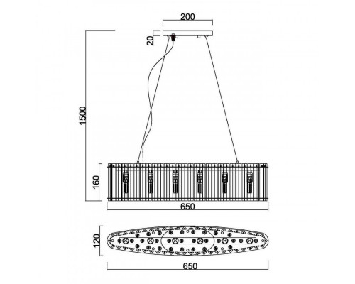 Купить Подвесная люстра Vele Luce VL2173P06| VIVID-LIGHT.RU