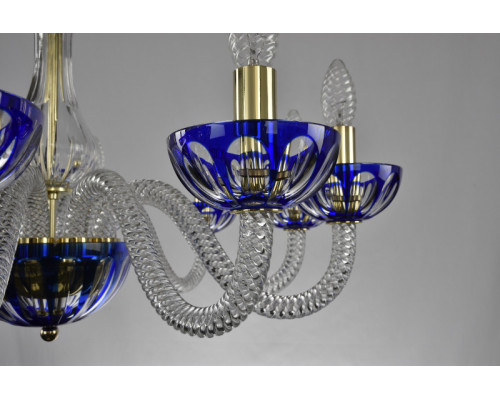Оформить заказ Подвесная люстра Bohemia Ivele Crystal 1308/10/240 G Cl/Clear-Blue/H-1H| VIVID-LIGHT.RU