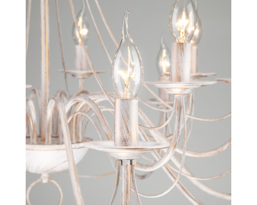 Оформить заказ Подвесная люстра Eurosvet 60015/16 белый с золотом| VIVID-LIGHT.RU