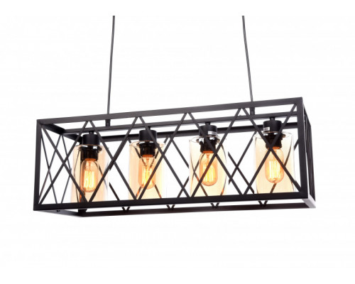 Купить Подвесная люстра Lumina Deco LDP 11535-4 BK| VIVID-LIGHT.RU