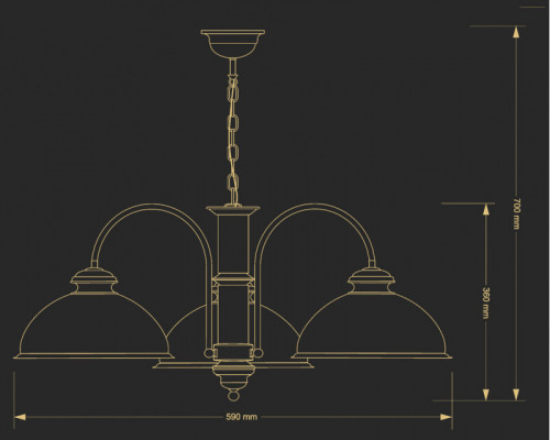 Заказать Подвесная люстра Kutek LID-ZW-3(P)| VIVID-LIGHT.RU