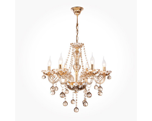 Оформить заказ Подвесная люстра Eurosvet 10052/6 золото/тонированный хрусталь Strotskis| VIVID-LIGHT.RU