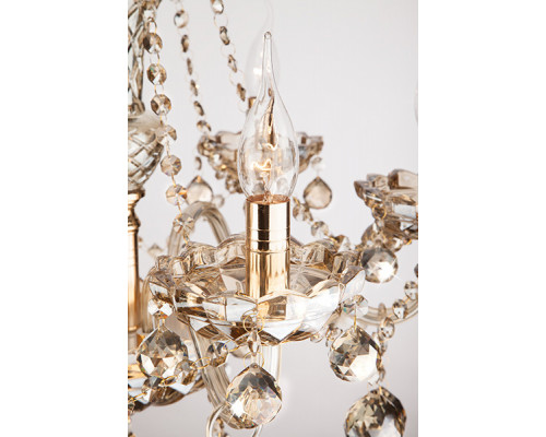 Оформить заказ Подвесная люстра Eurosvet 10052/6 золото/тонированный хрусталь Strotskis| VIVID-LIGHT.RU