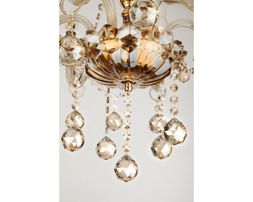 Оформить заказ Подвесная люстра Eurosvet 10052/6 золото/тонированный хрусталь Strotskis| VIVID-LIGHT.RU